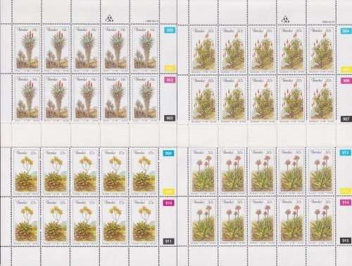 TRANSKEI - 1986 Aloes, complete set of 4 full sheets (MNH)